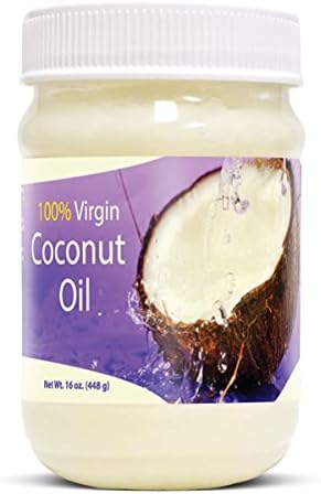 Healthy Fixes 16 Ounce 100% All Natural Virgin Coconut Oil,Great for Cooking , Use as a Total Wellness Oil Moisturiser for the Skin and Hair,Natural Energy Booster