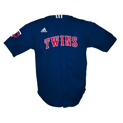 MLB Infant/Toddler Boys' Minnesota Twins Screen Print Baseball Jersey, Dark Navy, Medium (3T)