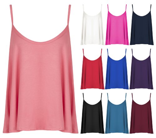 Women Plus Big Size Vest Ladies Flared Swing Sleeveless Casual Camisole Tank Top