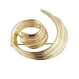 Gold Tone Swirl Pin Brooch