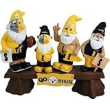 Team Beans Pittsburgh Steelers Fan Bench Gnome Set