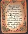 Decorative Wooden Block Inspirational Wall Plaque - Bless This House: Poetry on Wood Collection