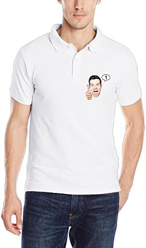 KTKY Man's Cool DJ Dillon Chest Custom Printed Polo Shirt XX-Large White
