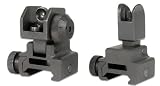 UAG Tactical Precision Machined Aluminum QD Weaver Picatinny Front And Rear Combo Set Flip Up Backup AR15 AR-15 M16 M4 M-4 Flattop A1 A2 Post Back Up Iron Sight Mount