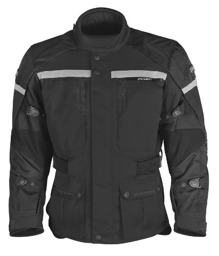 Pilot Men's Trans.Urban Motorcycle Touring Jacket (Black, Large)