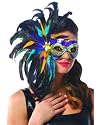 Feather Mask Mardi Gras Adult