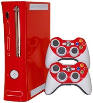 Microsoft Xbox 360 Skin (1st Gen) - NEW - ROCKIN RED system skins faceplate decal mod
