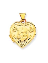 14k Gold I Love You Heart Locket
