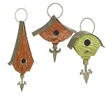 Hanging Bird Houses, Cottage, Home Garden Decor, 2pcs