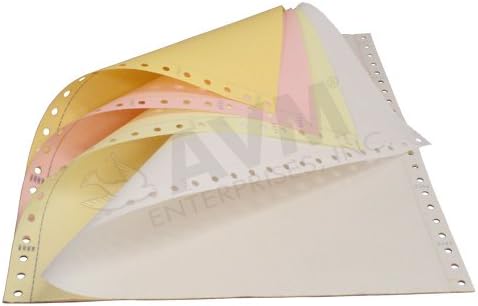 4-PART NCR COMPUTER PAPER 9.5x11 WHITE/CANARAY/PINK/GOLD 800 SHEETS