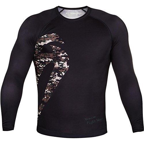 Venum Men's Original Giant Long Sleeve Rashguard, XX-Large, Black/Forest Camo