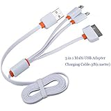 Charging Cable, PowerBen 3ft High Quality 3in1 Multi USB Charger Connector for iPhone 6, 5, 5S, Micro USB for Samsung Galaxy S6 S5 S4, Note 3, Power Bank Portable Charger and More