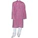 Mens Wedding Dress Woven Kurta Pajama Silk and Cotton Blend Long Loose Shirt and Trousers Expert Hand Stitch Size 2XL
