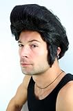 Party/Fancy Dress/Halloween WIG Men BLACK Elvis Quiff Rockabilly Fonz lm-706-P103