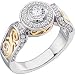 14K Two Tone Gold Diamond Bridal Engagement Ring (0.75 ctw, G-H, SI1)