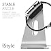 Istyle Aluminium Charging Stand for Apple Watch 38mm and 42mm - Silver