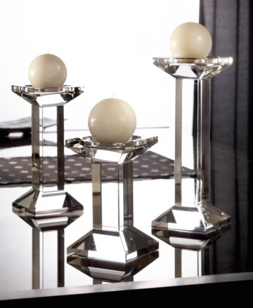 Best Price Fifth Avenue Crystal Geneva Square Candle Holders, Set of 3