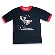 Cool Island - Boys Short Sleeve Tee Shirt, Navy, Red