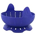 New Purple Silicone Collapsible Non Stick Heat Resistant Vegetable Pan Steamer