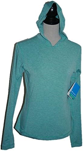 Columbia Women's Sunday Trail Hoodie, Striped Pullover Hoody 1659851 (Small, Mint Green/Heather Gray)