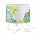 Virgil Low Table Lamp in Powder Coated White Shade Finish: Tan Cornflower