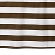 Bacati Stripes Printed Crib Skirt - White/Chocolate