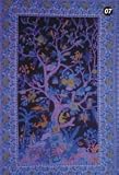 Cotton Vertical Tree of Life Tapestry On Black