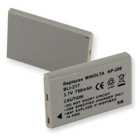 Replacement Battery For MINOLTA DIMAGE X - LI-ION 3.7V 750mAh DIMAGE Xi
