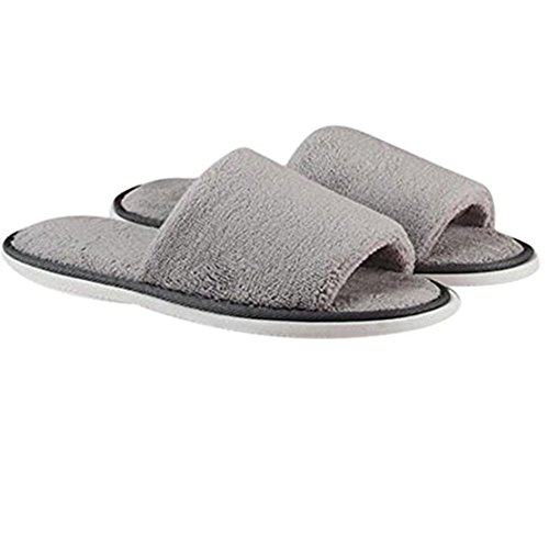 Men Women Cozy Plush Fleece Slip On Memory Foam House Slippers