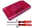 Nintendo DS Lite replacement housing in SEE-THROUGH PINK STYLE including opening tools and instructions - Full Complete Kit to replace your damaged/broken cover/housing for the DS Lite including matching buttons, new top lens and FREE Stylus as well as *FREE OPENING TOOLS & INSTRUCTIONS*