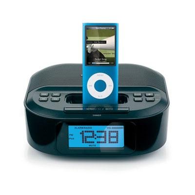 MI4390BLK-AM/FM Clock Radio iPod Dock