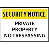 Security Notice Plastic - Private Property No Trespassing