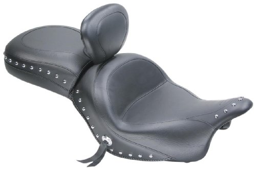 Mustang Wide Touring One-Piece Seat with Driver Backrest Studded 79237