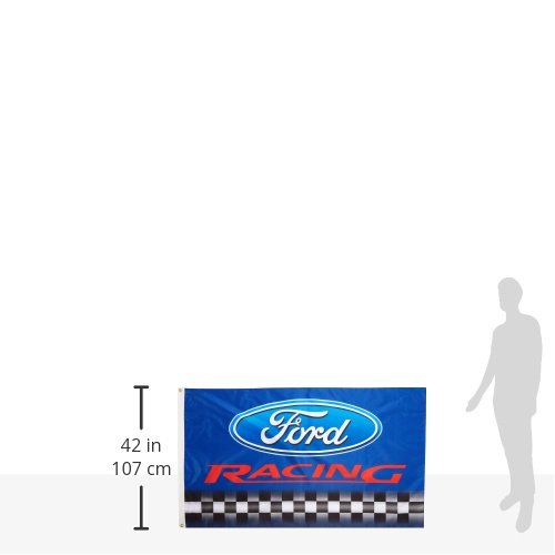 Ford Racing Flag 3 X5 Blue W Black White Checkerboard Banner