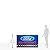 FORD RACING FLAG, 3'x5' Blue w/ Black & White Checkerboard banner