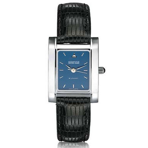 University of Notre Dame Women's Swiss Watch - Blue Quad Watch with Leather