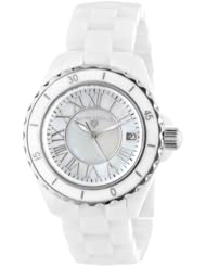 Swiss Legend Womens 20050-WWSR "Karamica Collection" White Ceramic Bracelet Watch