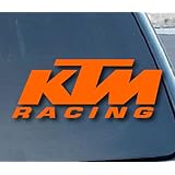 KTM Racing Car Window Vinyl Decal Sticker 8" Wide (Color: Orange)
