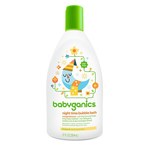 Babyganics Night Time Baby Bubble Bath - Orange Blossom - 12 Ounce Bottle