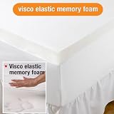 Plus+Size Living 4" Thick Visco Elastic Memory Foam Mattress Topper