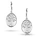 Bling Jewelry 925 Silver Celtic Tree of Life Gemstone Drop Earrings
