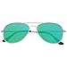 zeroUV - Classic Teardrop Full Metal Flash Mirrored Flat Lens Aviator Sunglasses 54mm