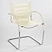 Eurostyle 0038X Dante Leather Chair Set of 2 Color: White