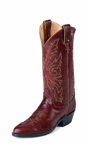 Justin Mens Marbled Deerlite Western Chestnut Leather Boot 11 D US