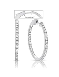 14K White Gold 1.71cttw Round Diamond Earring