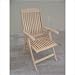 Royal Teak RW6108/DC Roble Wood 5 Position Folding Chair