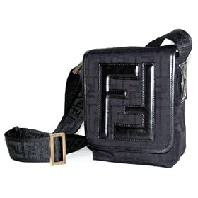 Fendi Small Black Messenger Flap Bag 7VA155-MX7-F0GU3