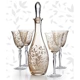 Elegant Amber Decanter Set