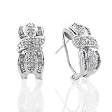 14K WG Diamond Figure-Eight Earrings