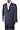 Men's Single Breasted 3 Button Black Pinstripe Super 150's Dress Suit